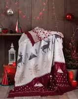Плед бавовняний Aksu Dark Red 21032 180х220 см червоний