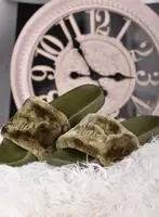Тапочки комнатные женские зеленые код Тп112