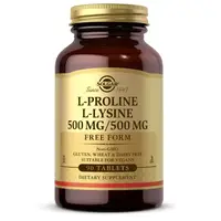 Аминокислота Solgar L-Proline/L-Lysine 500mg/500 mg, 90 таблеток