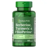 Натуральная добавка Puritan's Pride Berberine Turmeric and BioPerine 60 капсул
