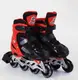 Роликовые коньки Best Roller (38-42) светящиеся PVC колёса, в сумке. Red/Black (98915)