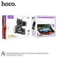 Видеорегистратор HOCO DI60 World three-screen simultaneous display driving recorder (wifi version) |720p front/480p rear/480p inner|