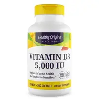 Витамины и минералы Healthy Origins Vitamin D3 5000 IU, 360 капсул