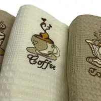 Набір вафельних рушників Туреччина Nilteks Towels Кава 13820 40х60 см 3 шт