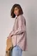Жіноча сорочка в клітинку oversize фасону - пудра цвет, M