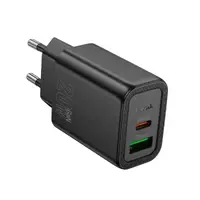 Адаптер сетевой HOCO Gentle charger N61 |1USB/1Type-C, 20W/3A, PD/QC|