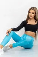 Лосины женские из бифлекса цвет голубой 220R001