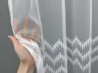 Тюль бамбук з вишивкю. Колір білий. Код 1499т