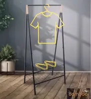 Стойка для одежды Casa Si Garment Rack Bamboo Black (CS92308W04)