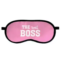 Маска для сна с принтом, дорожная повязка для глаз, бархат Boss 18,5×8,5 см