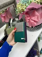 Фіолет - на магніті та на блискавці - стильний яскравий жіночий гаманець преміум якості - 13х9 см - у фірмовій коробці (1382)