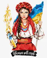 Картина по номерам KHO4862 Девушка с бандеровским смузи, 40*50см Идейка