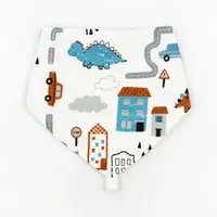 Слинявчик з хлястиком непромокаючий Dino in town