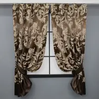 Комплект (2шт. 1,3х1,7м.) коротких штор, блэкаут-софт. Цвет коричневый с капучино. Код 033дк 12-0077