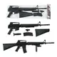 Автомат Airsoft Gun, на пульках, лазерный прицел, стреляет пульками. Black (127720)