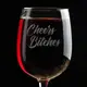 Бокал для вина "Cheers bitches", английский, Крафтовая коробка