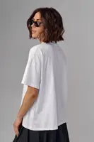 Жіноча футболка oversize з написом Sunday - білий колір, M