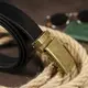 Ремень мужской с пряжкой латунь Vintage 20263 Черный
