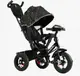 Детский трехколесный велосипед Best Trike, надувные колеса, фара, пульт. Black (162593)