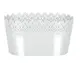 Ажурный длинный горшок для цветов белый Elif plastik 405-1LF