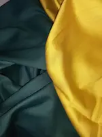 Постільна білизна ДУЕТ ROYAL GREEN/GOLDEN Premium Сатин однотон MERISET - Полуторний на резинці