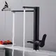 Смеситель для кухни для фильтрованной воды двухрычажный, кран кухонный с двойной ручкой WanFan Черный
