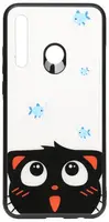 Чехол-накладка TOTO Cartoon Print Glass Case Huawei P Smart+ 2019 Cat and fish
