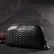 Фактурная женская барсетка из натуральной кожи с тиснением под змею Vintage 22272 Черный