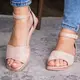 Женские босоножки Fashion Milo 2933 41 размер 26 см Бежевый