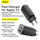 Адаптер сетевой BASEUS GaN2 Lite Quick Charger |1USB/1Type-C, 65W/3A, PD/QC| (CCGAN2L-B02)