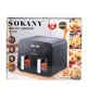 Аэрофритюрница SOKANY на 10 литров, с двумя отделениями 2400 Вт черная SK10005