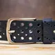 Ремень мужской Grande Pelle 11051 джинсовый Синий