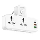 HUB адаптер сетевой with touch LED Lamp LDNIO SC2311 |2500W, 2Sockets, 2USB/1Type-C, QC/PD, 3A/20W|