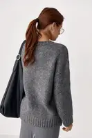 В'язаний жіночий джемпер oversize - сірий цвет, ONE SIZE (є розміри)