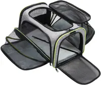 Сумка переноска для котів та собак 78x47x29 см CosmoPet CP-05 (L) Grey-Green
