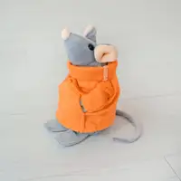 Мягкая игрушка Kidsqo Мышонок Сниффи 15cм серый с оранжевым (KD175)
