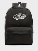 Рюкзак Vans Realm Backpack Black — стильный черный рюкзак с аппликацией, объем 22 л, повседневный городской рюкзак для школы,