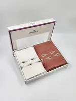 Подарунковий набір рушників для обличчя Premium Bamboo 500 g/m2 50х90см 2 шт. Alvera Beyaz - Kiremit