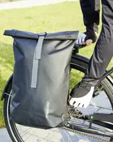 Рюкзак, велосумка на багажник с дождевиком два в одном 22L Bikemate черная
