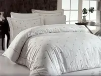 Постельное белье Maison D'or Juanna Ecru-Dark Lilac сатин люкс