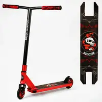 Самокат трюковий "Skull and Snake" HIC-система, пеги, алюмінієвий диск та дека. Red (112904)