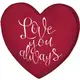 Подушка сердце 3D Love you always 40х40х7,5 см (3DPS_17L001)