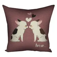 Подушка габардиновая с принтом Люблю.. 40x40 см 4P_DOG014