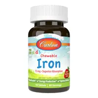 Витамины и минералы Carlson Labs Kid's Chewable Iron, 60 таблеток Клубника