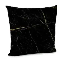 Подушка диванная с бархата Черный мрамор 45x45 см (45BP_ORG034)