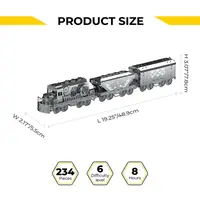 Механічний вантажний поїзд модель конструктор freight train Heavy Loco Metal-Time MT023