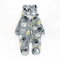 Комбінезон дитячий теплий на блискавці з капюшоном Cute Paws