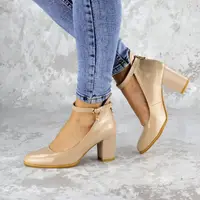 Жіночі туфлі на підборах Fashion Curly 2199 36 розмір 23,5 см Бежевий