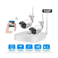 Комплект WiFi видеонаблюдения Hiseeu 2ch 960P 2HB612