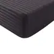 Простынь Iris Home Отель - Сатин Страйп 1*1 черный 160*200*25 на резинке